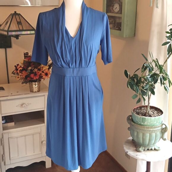 Chico's Blue Soft Knit Dres. Normcore,  Career - Picture 1 of 11